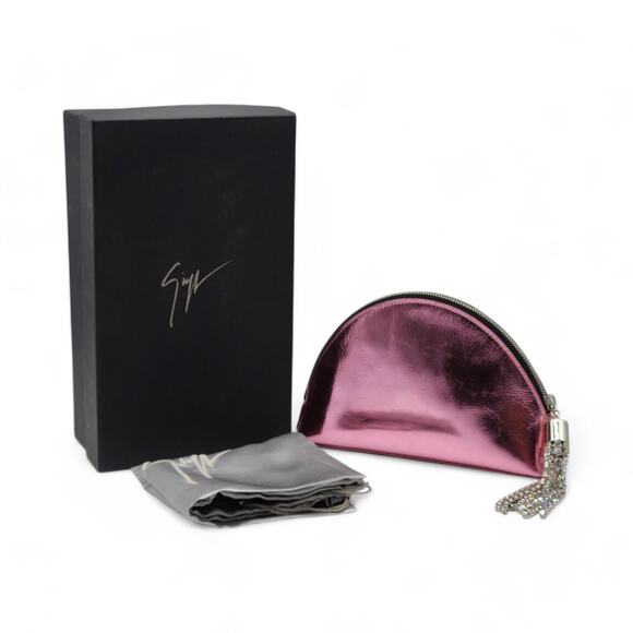 Giuseppe Zanotti Clutch Bag - Leather - Pink - Picture 10 of 11